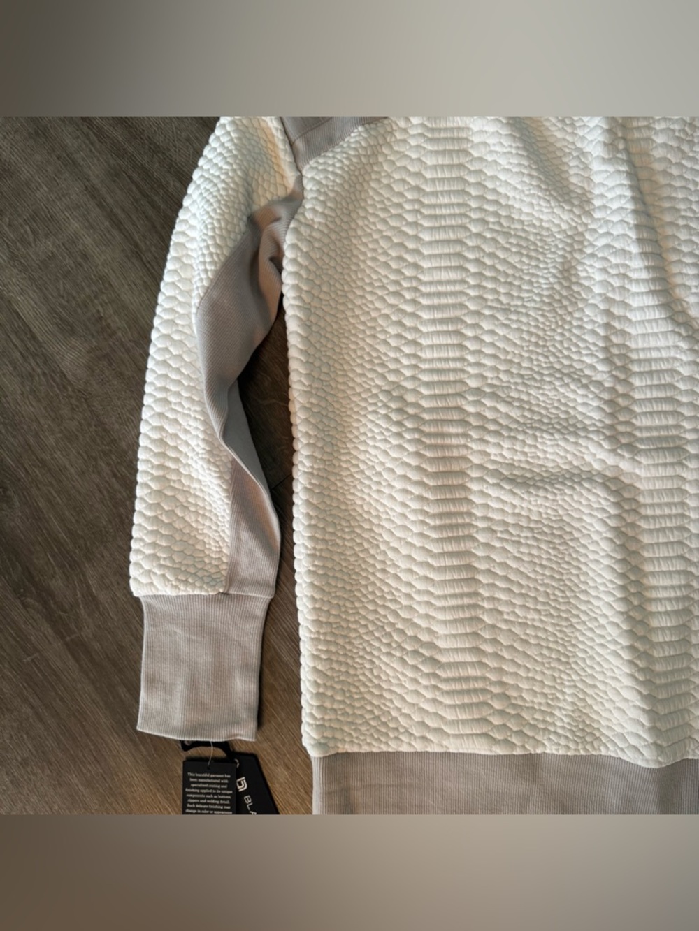Blanc Noir Croc Textured Sweatshirt - Picture 7 of 9